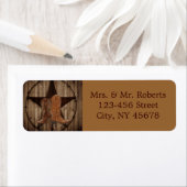 Étiquette Texas Lone Star Pays Western Cowboy Mariage (En situation)