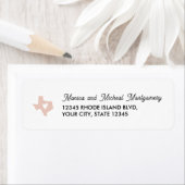 Étiquette TEXAS State Map with Heart - N'IMPORTE QUELLE COUL (En situation)