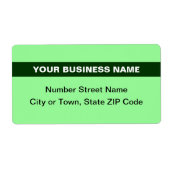 Étiquette Texte brut Avec Hauteur Lumière Vert Expédition (Devant)