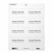 Étiquette Texte gras classique noir et blanc pour une famill (Feuille entière)