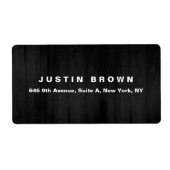 Étiquette Texte Gras Élégant Moderne Professionnel Gris Uni (Devant)