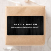 Étiquette Texte Gras Gris Simple Élégant Moderne Professionn (En situation)