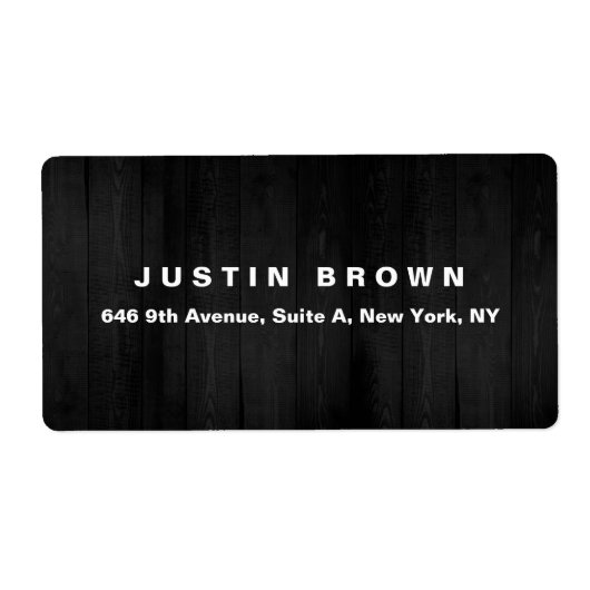 Étiquette Texte Gras Gris Simple Élégant Moderne Professionn (Devant)