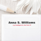 Étiquette Texte gras lisible classique élégant gris blanc bl (En situation)