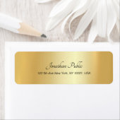 Étiquette Texte Italique Simple Glamour Moderne Élégant Or (En situation)