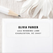 Étiquette Texte moderne simple | Noir et blanc (En situation)