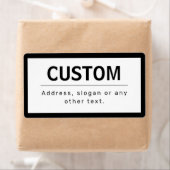 Étiquette Texte modifiable moderne en gras | Noir & Blanc (En situation)