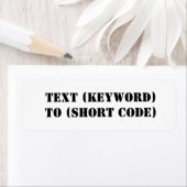 ÉTIQUETTE TEXTE (MOT-CLÉ) À (CODE COURT) (En situation)