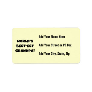 Étiquette Texte noir ou blanc de grand-papa du Meilleur-est