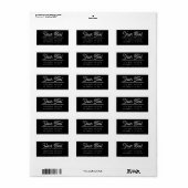 Étiquette Texte personnalisable élégant avec bordure (Feuille entière)