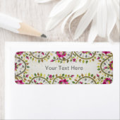 Étiquette Texte personnalisable, Motif Peonies, William Morr (En situation)