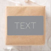 Étiquette Texte simple d'apparence tridimensionnelle | Gris (En situation)