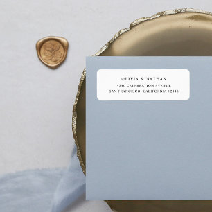 Étiquette Texte simple et élégant Noir et blanc