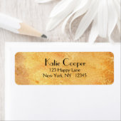 Étiquette Texture Abstraite de Grunge Jaune (En situation)