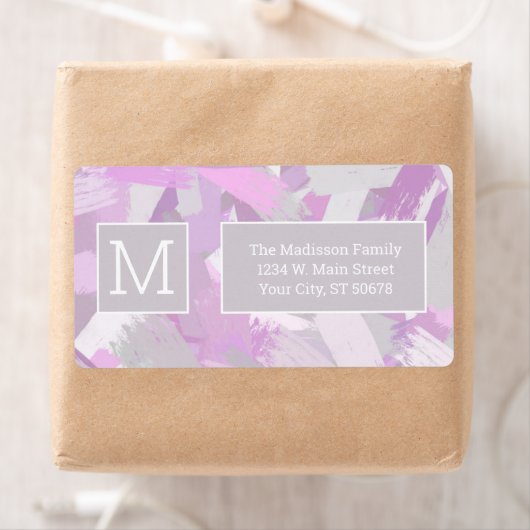 Étiquette texture Abstraite des contours (En situation)