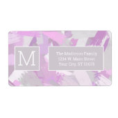 Étiquette texture Abstraite des contours (Devant)