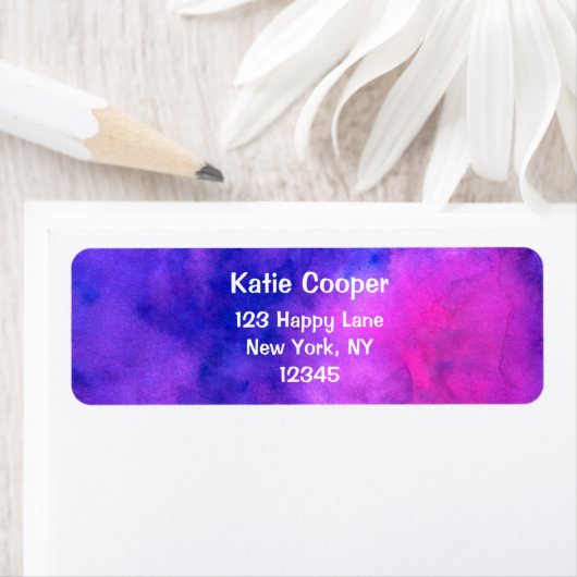 Étiquette Texture Abstraite rose violet (En situation)