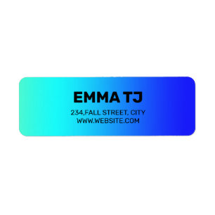 ÉTIQUETTE TEXTURE BLEUE STYLE DE TEXTE MINIMAL ABSTRAIT SIMP