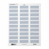 Étiquette Texture d'aspect parchemin bleu gris vintage (Feuille entière)