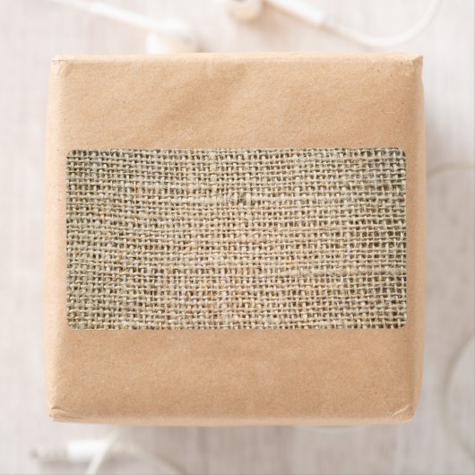 Étiquette Texture de Burlap (En situation)