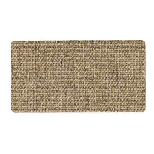 Étiquette Texture de Burlap (Devant)