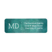 Étiquette Texture de grain turquoise (Devant)