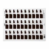 Étiquette Texture de la peau de vache (Feuille entière)