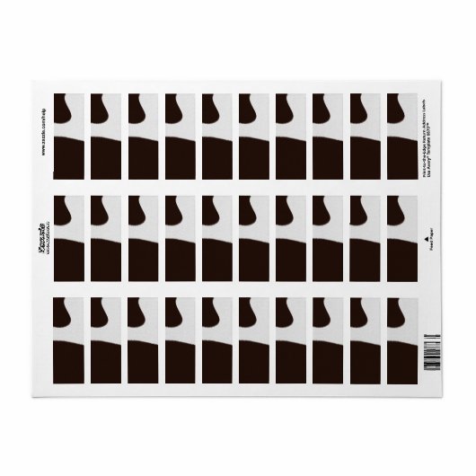 Étiquette Texture de la peau de vache (Feuille entière)