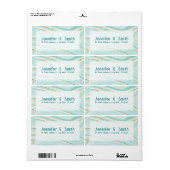 Étiquette Texture de marbre vert pastel (Feuille entière)