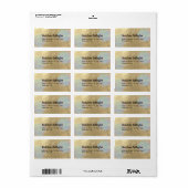 Étiquette Texture de paillettes dorées et iridescentes (Feuille entière)