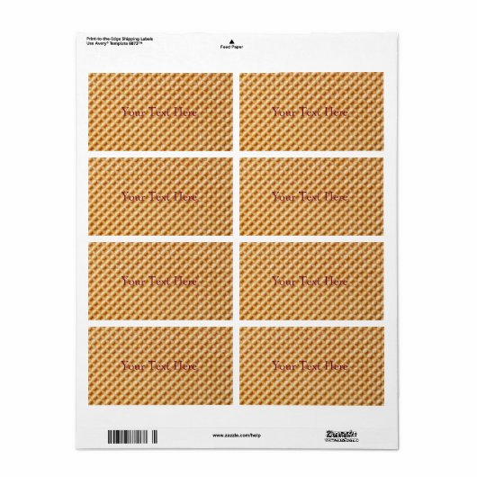 Étiquette Texture de plaquette (Feuille entière)