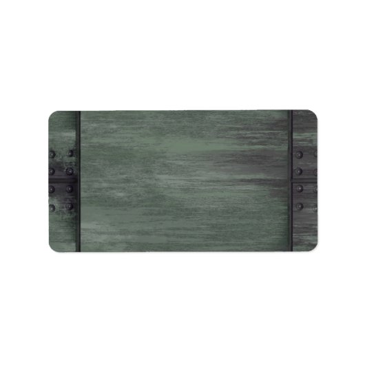 Étiquette Texture en acier écorché vert (Devant)