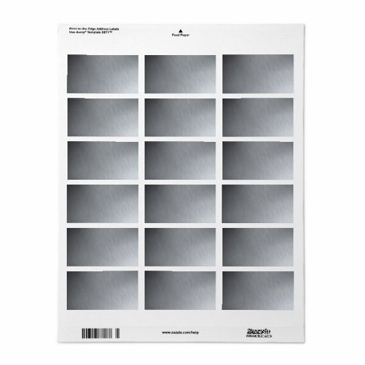 Étiquette Texture en acier inoxydable avec éclairages (Feuille entière)