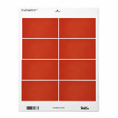 Étiquette Texture Grainée Rouge Chaud Moderne (Feuille entière)