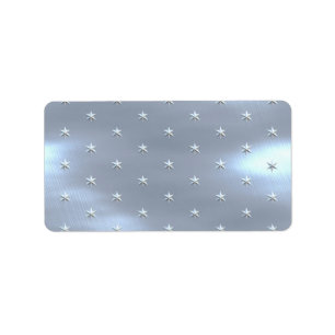 Étiquette Texture métallique balayée brillante d'étoile
