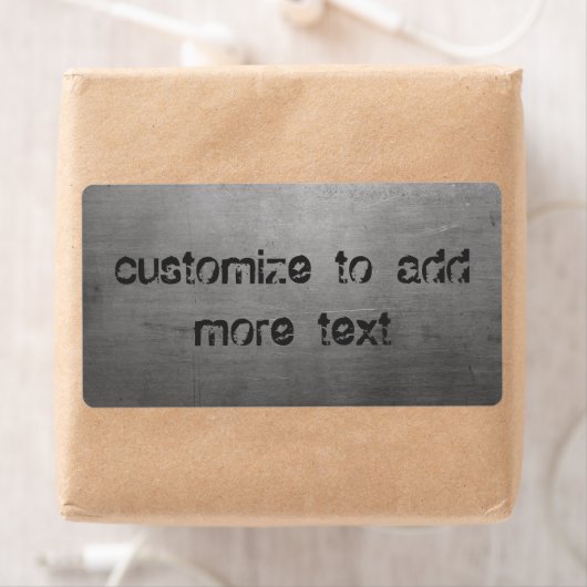 Étiquette Texture métallique brossée (En situation)