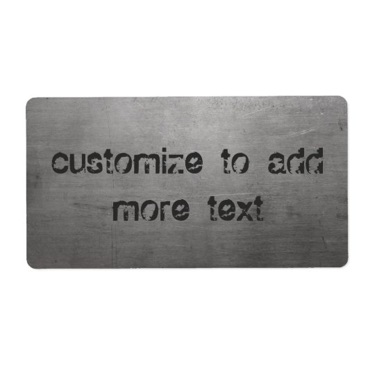 Étiquette Texture métallique brossée (Devant)