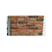 Étiquette Texture murale en briques rouges vieilles (Devant)