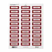 Étiquette Texture papier Kraft détaillée numérisée rouge (Feuille entière)