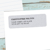 Étiquette Texture simple et élégante Grey Business