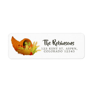 Étiquette Thankesgiving Gold Foil