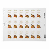 Étiquette Thanksgiving, Cornucopia retour (Feuille entière)