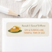 Étiquette Thanksgiving Party Citrouille Pie Automne Adresse  (En situation)