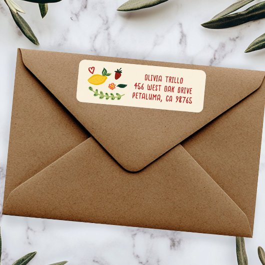 Étiquette That's Amore Italian Food CUSTOM Wedding Address