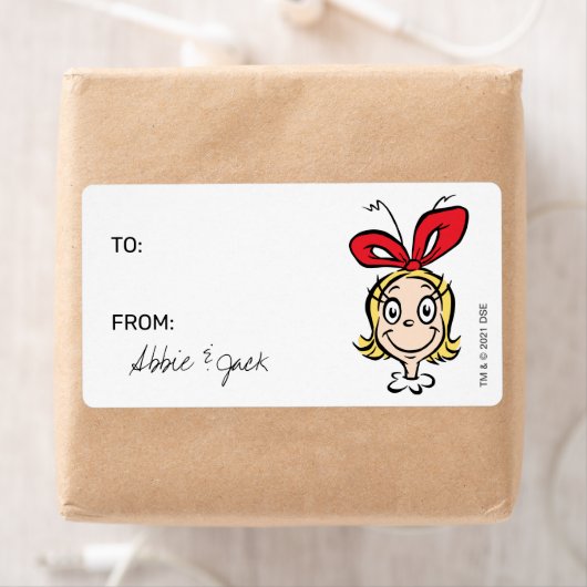 Étiquette The Grinch - Cindy-Lou Who | Christmas - To From (En situation)