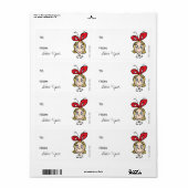 Étiquette The Grinch - Cindy-Lou Who | Christmas - To From (Feuille entière)