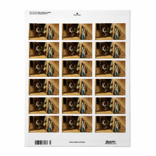 Étiquette The Power of Music, 1847 par William Sidney Mount (Feuille entière)