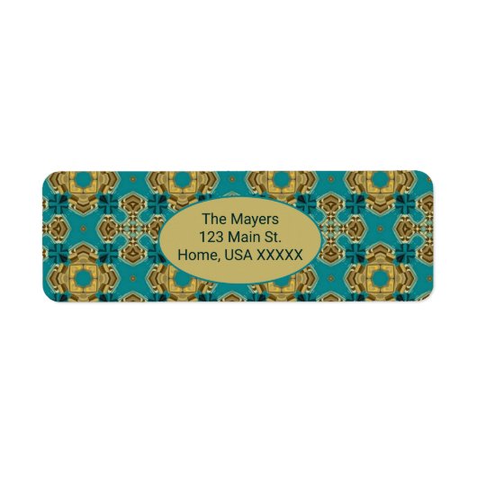 Étiquette Thème Carrelage marocain (Devant)