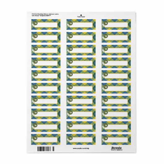 Étiquette Thème de fête golf / golfeur / golf (Feuille entière)
