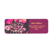 Étiquette Thème de jeu de casino rose (Devant)